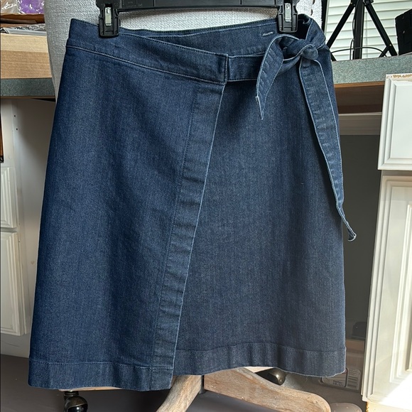 LOFT Denim Wrap Skirt - Picture 4 of 5